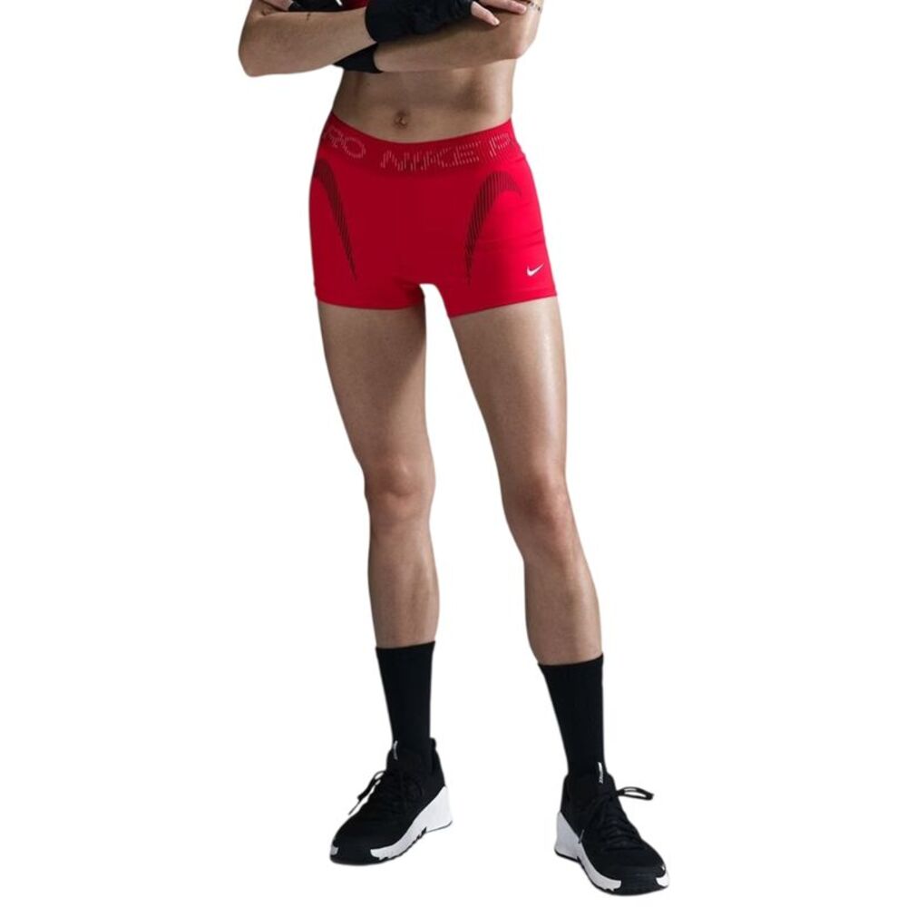 Nike Womens/Ladies Pro Shorts / University Red